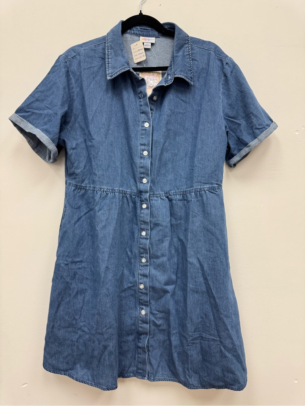 LuLaRoe Ashton Light Blue Denim Shirt Dress